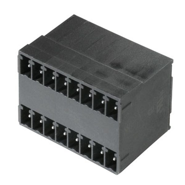 PCB plug-in connector, male header, closed side, THT solder connection, 3.81 mm, Number of poles: 8, 90°, Solder pin length (l): 3.2 mm, tinned, black, Box image 3