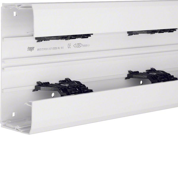 Wall trunking base C-profile BRN 70x170mm of PVC in pure white image 1