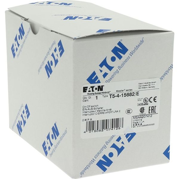 T5-4-15682/E On-Off switch, 6 pole + 1 N/O + 1 N/C, 100 A, 90 °, flush mounting image 6