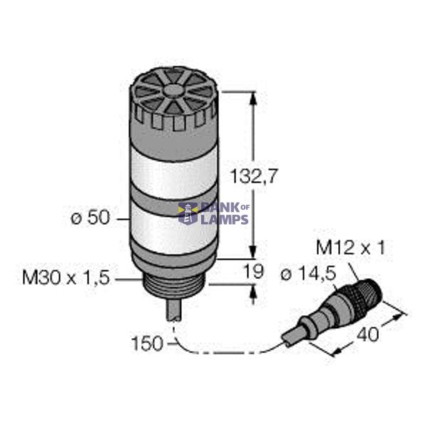 LED Signal Light Tower Light   TL50HGRA6PQPMA-87256 image 1