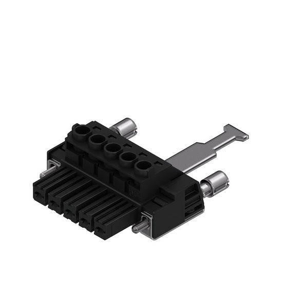 PCB plug-in connector, female plug, 7.62 mm, Number of poles: 5, 180°, Clamping yoke connection, Clamping range, max. : 10 mm², Box image 3