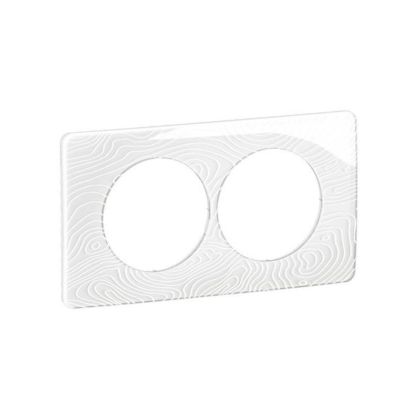 PLATE 2G 57MM RELIEFED WHITE image 2