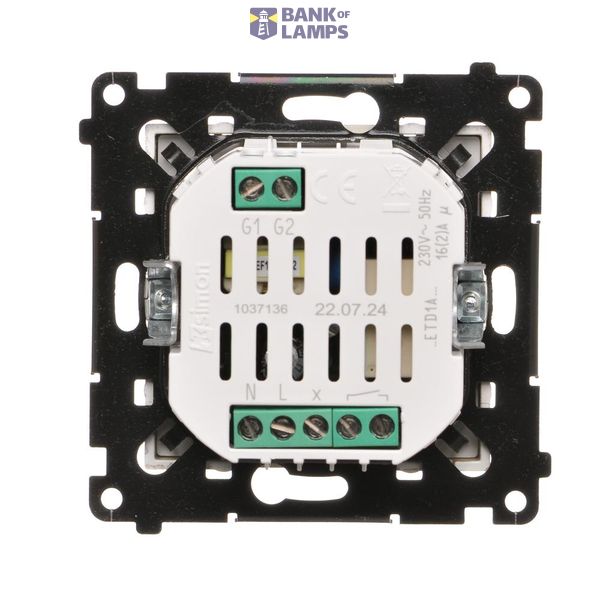 Temperature regultor with outer sensor, Silver matt, metalic image 1