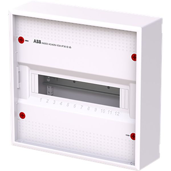 Consumer Unit, 12PLE 1R , Without Door , RAL9016 image 1