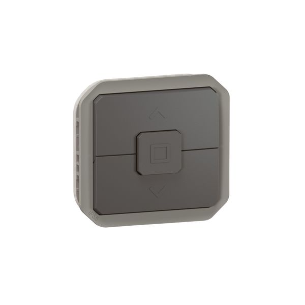 PLEXO 2 GANG ONE-WAY ROLLER BLIND SWITCH - ANTHRACITE - MECHANISM image 1