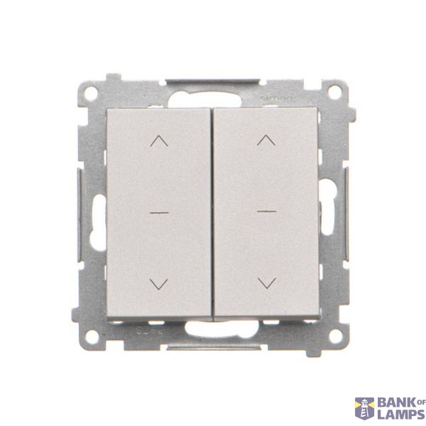 Three position (1-0-2) blind control double switch, 10A, quick connection, matt aluminum image 1