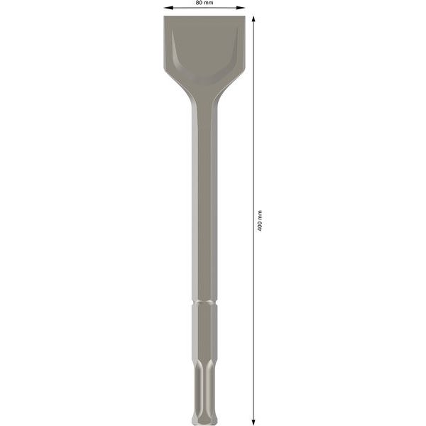 Spade chisel, 22-mm hex shank 400 x 80 mm image 2