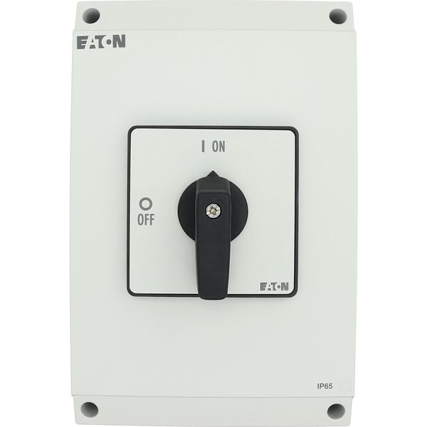 P3-100/I5 On-Off switch, P3, 100 A, surface mounting, 3 pole, with black thumb grip and front plate image 50