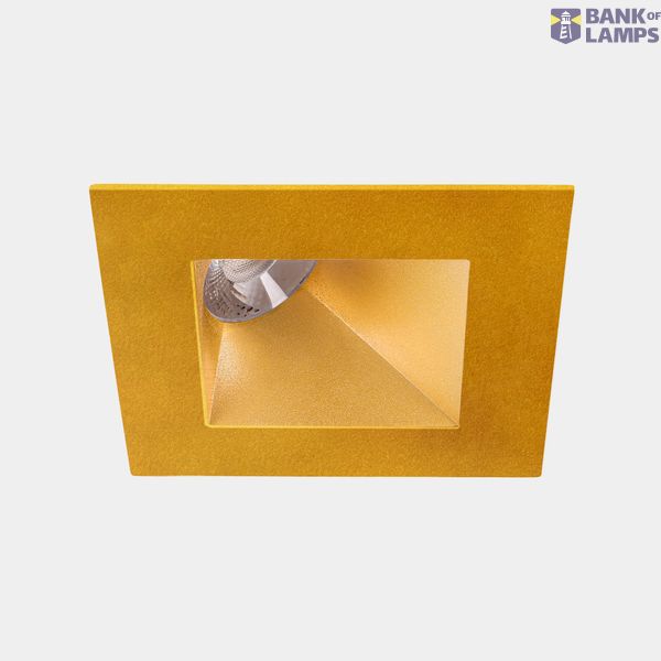 Downlight Play Deco Asymmetrical Square Fixed 6.4W LED warm-white 3000K CRI 90 28.4º PHASE CUT Gold/Gold IP54 543lm image 1