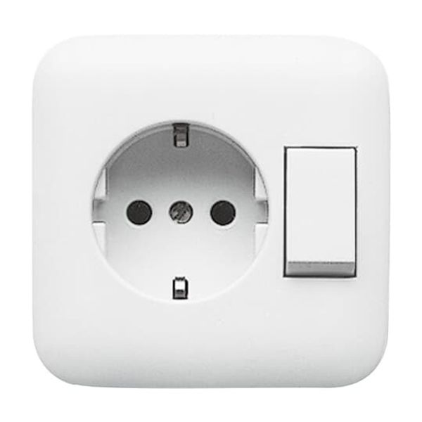 SCHUKO® double socket full cover Busch-balance® SI image 1