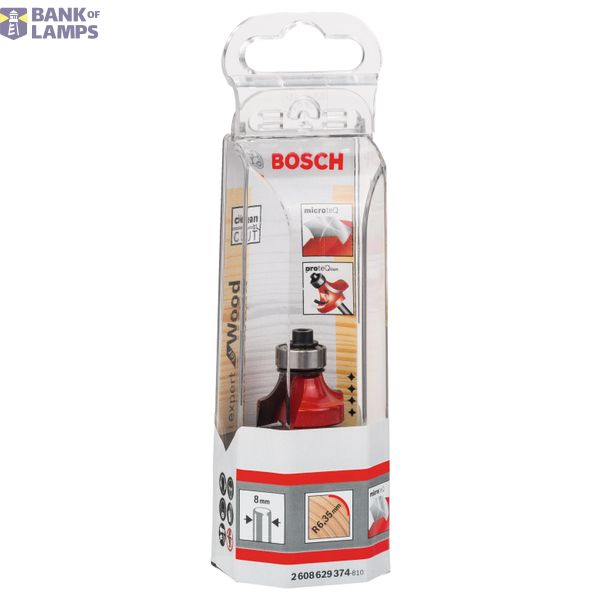 Expert for Wood Rounding over bit, 8 mm, D 25.4 mm, R1 6.35 mm, L 12.7 mm, G 55 mm image 2