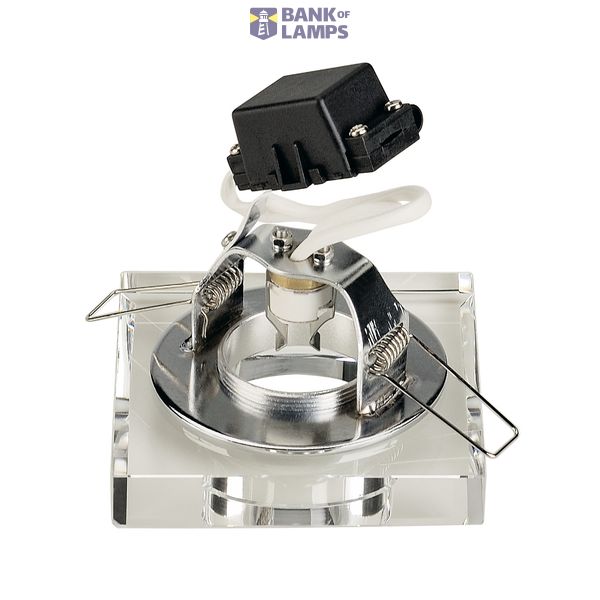 CRYSTAL I downlight, square, chrome/crystal clear, MR16, max. 35W image 2