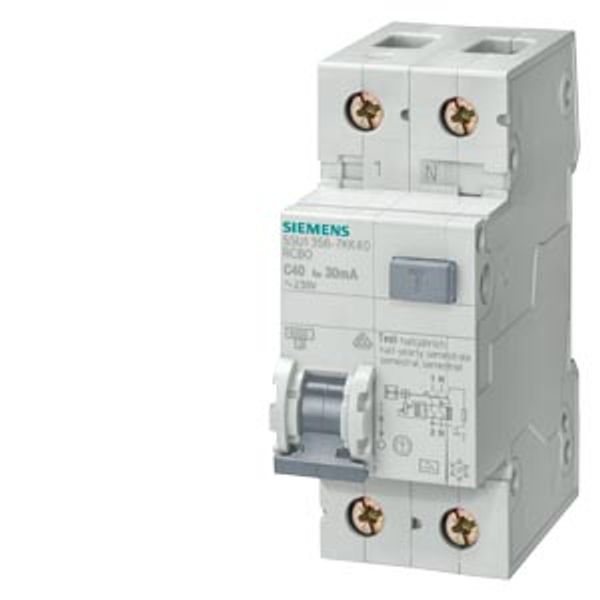 RCBO, 4.5 kA, 1P+N, type A, 300 mA, C-char, In: 10 A, Un AC: 230 V image 1