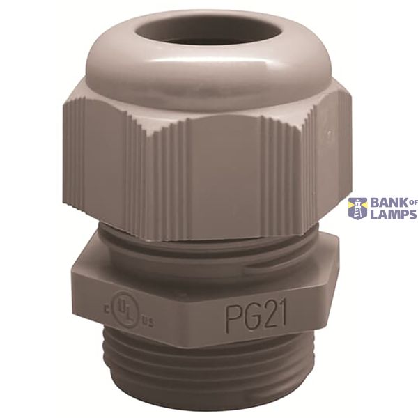 Cable Gland with slats Polyamide 6 PG42 Grey RAL 7001 image 2