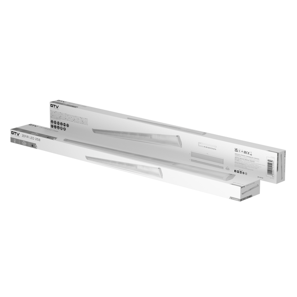 Luminaire Zefir 258, for T8 LED single-sided power supply, G13, AC220-240V, IP40, ABS/PC, (transparent diffuser) image 2