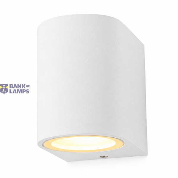 Outdoor Wall Light without Light Source 1xGU10 IP65 Round Matt White THORGEON image 1