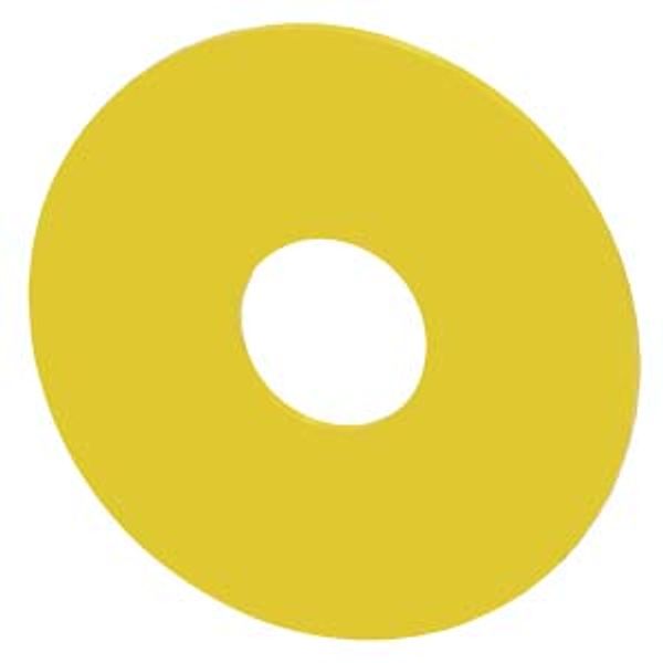 Backing plate for emergency stop, yellow, external d. 75 mm, inside d. 22.5 mm image 1