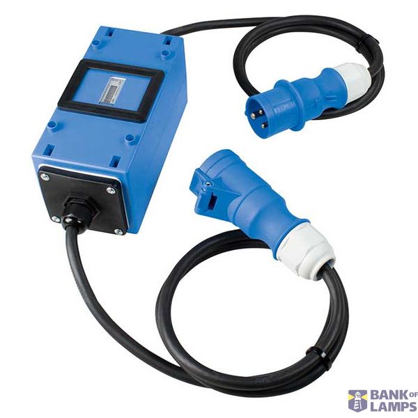 Schwabe CEE Camping Stroomverbruikmeter 230V 2x 1,5m H07RN-F 3G2,5 IP4 image 1