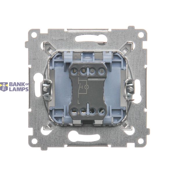 Single key for switches and electronic controllers, Silver matt, metalic image 1