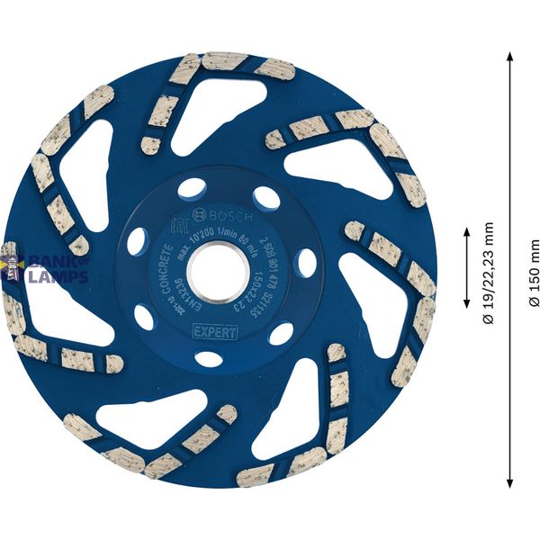 EXPERT Concrete Diamond Grinding Head 150 x 22.23 x 4.5 mm image 1