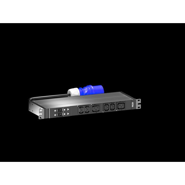 PDU basic 32A/1P CEE 4xC13+2xC19, WHD: 44x450x70, IEC 60320: 4 x C13, 2 x C19 image 2