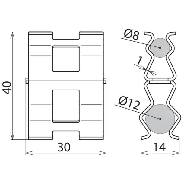 DEHNclip rebar clamp St/bare for Rd 8 mm / Rd 12 mm image 2