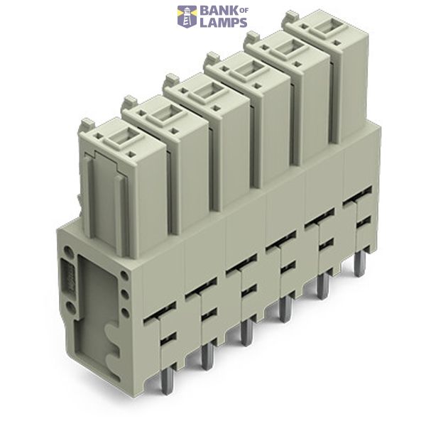 THT female header;1.0 x 1.2 mm solder pin;straight;light gray image 1