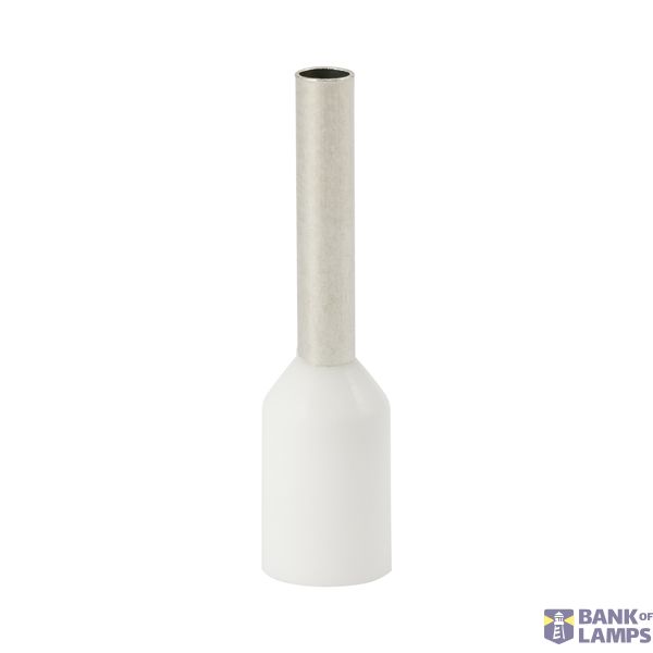 Single insulated sleeve terminal HI 1.5/10-bi white, Al/Cu image 1
