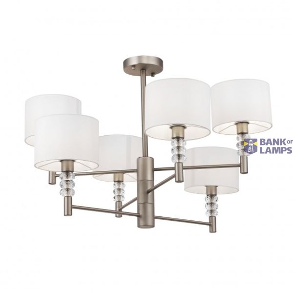 Modern Lincoln Chandelier Nickel image 2