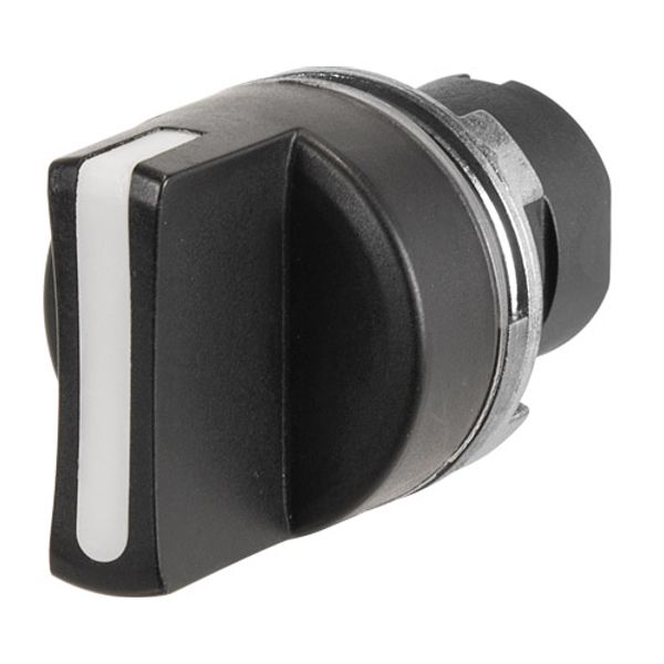 Knob selector switch, white, 2-position, Cam C, spring return from LH image 1