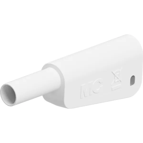 4 mm plug, solder connection, 2.5 mm², CAT II, CAT III, white, 66.2023-29 image 1