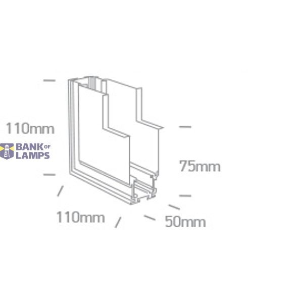 WHITE RECESSED CORNER WALL TO WALL (IN) FOR 42001R / 42002R image 2