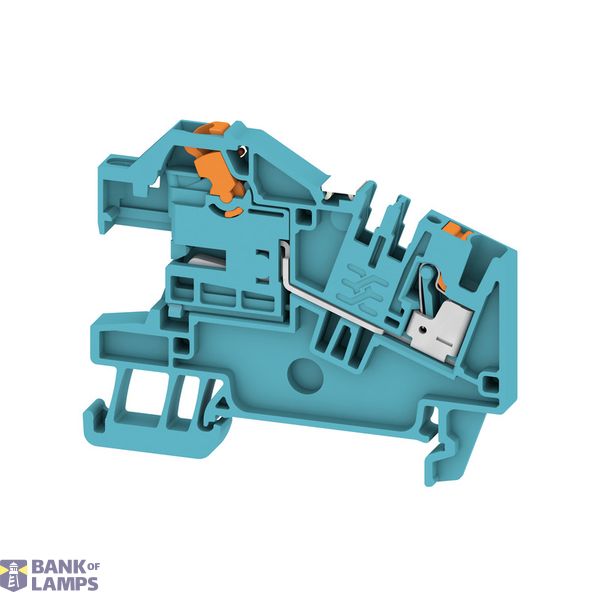 Multi level installation terminal block, PUSH IN, blue, 2.5 mm², 24 A, image 1