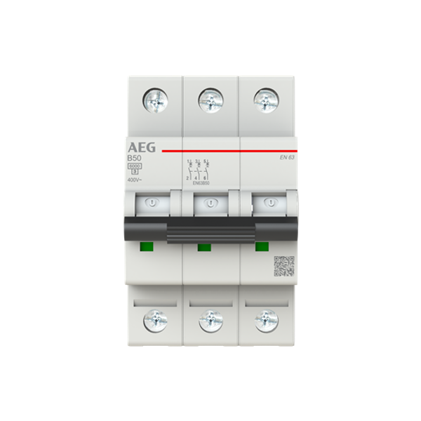 Circuit breaker 3P B Kar. 50A, 6kA image 1