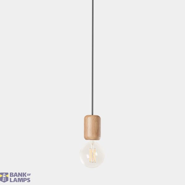 Pendant Contrast Structure for Deltatrack E27 60W Light wood image 1