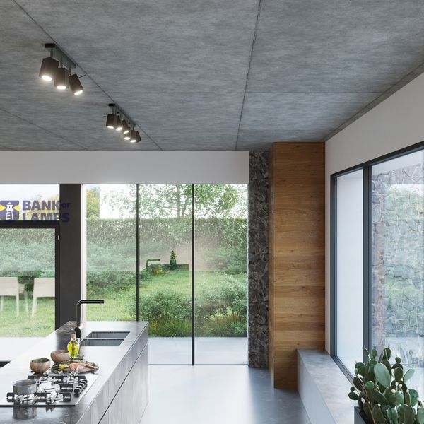 CEILING LAMP MERIDA 4L BLACK GU10 4X40W IP20 image 3