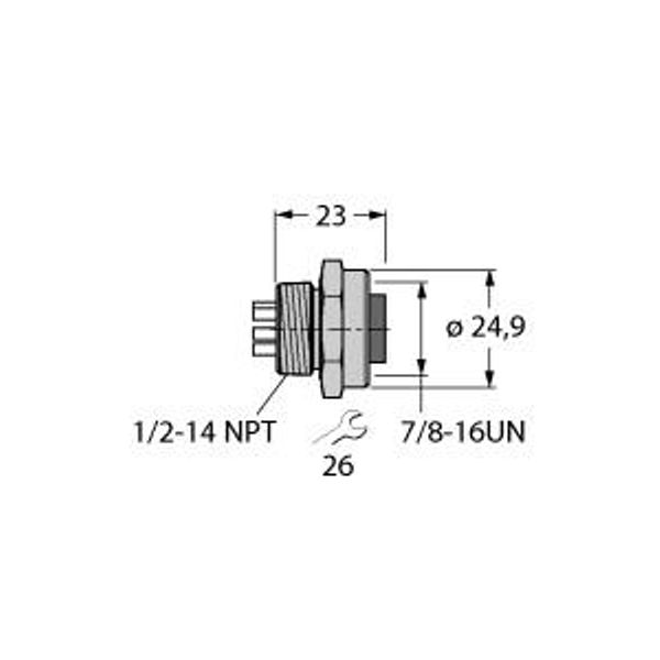 PROFIBUS-PA Receptacle Front-Mounted   RKFV 48 image 1
