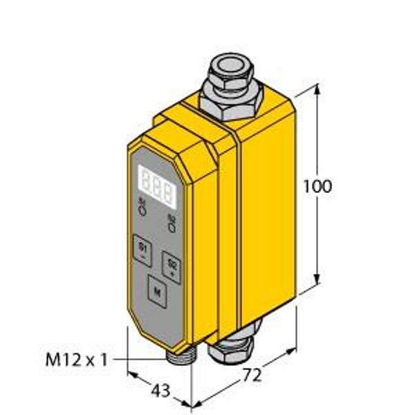 Flow Rate Monitoring Inline Sensor with Integrated Processor   FTCI-3/8D10A4P-LI-UP8X-H1141 image 1