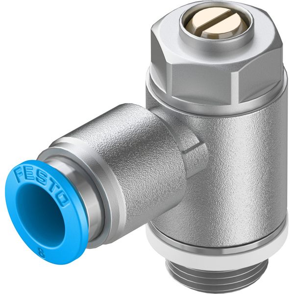 GRLA-1/4-QS-8-D One-way flow control valve image 1