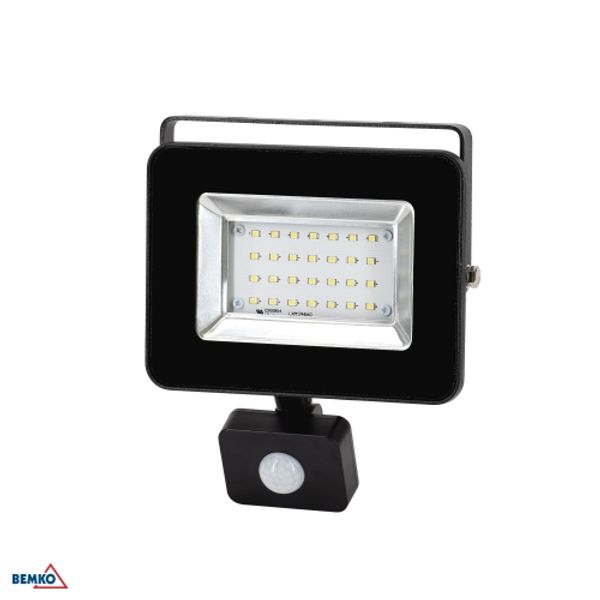 LED FLOODLIGHT SMD LOFOT 20W 6000K 1800LM IP65 PIR BLACK image 1