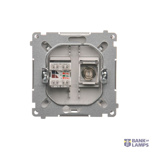 Double intermediate switch without pictogram, 10AX, white matt image 1