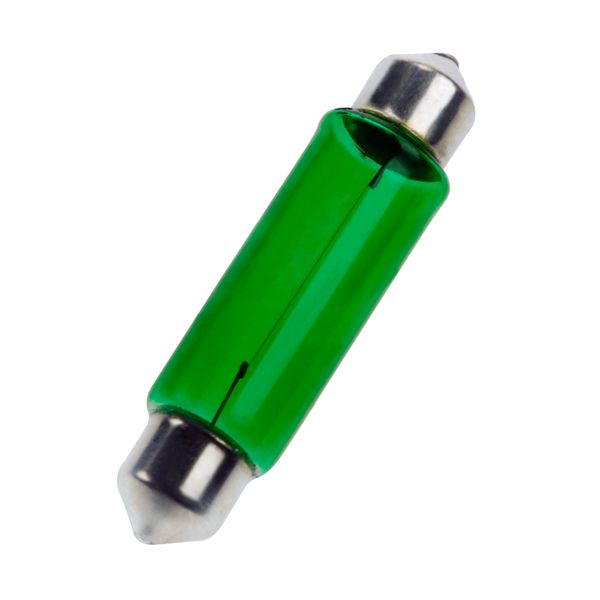 S8.5 Festoon 11X44 12V 3W Green image 1