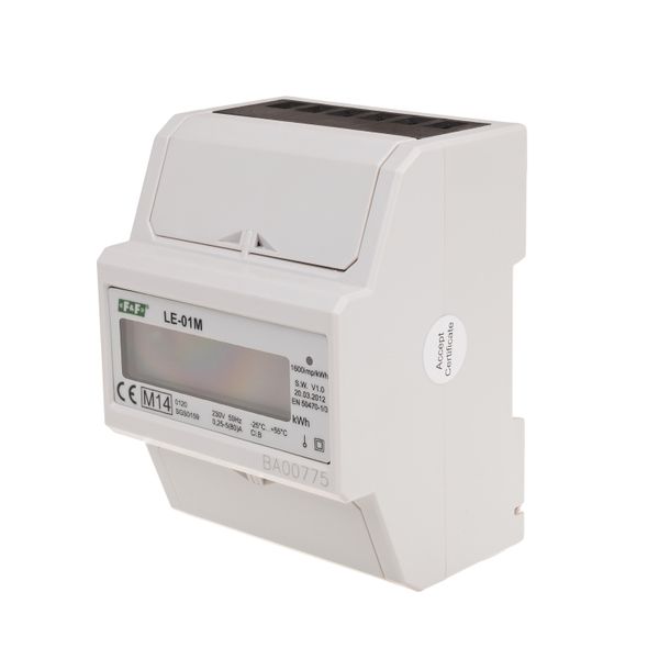 Electricity meter MODBUS RS-485 - single-phase LE-01M; MID image 1