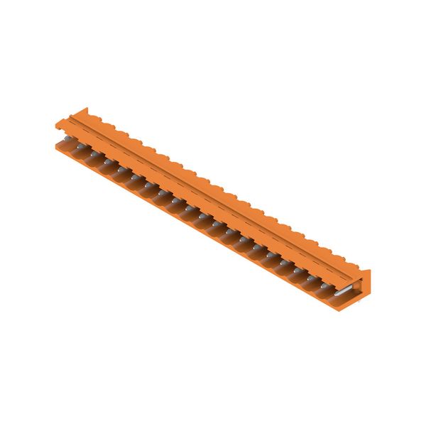 PCB plug-in connector, male header, open side, THT solder connection, 5.08 mm, Number of poles: 21, 90°, Solder pin length (l): 3.2 mm, tinned, orange, Box image 2