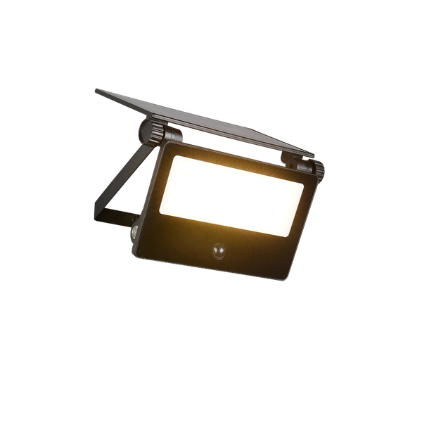 Moura solar LED wall lamp 17x20 cm matt black motion sensor image 1