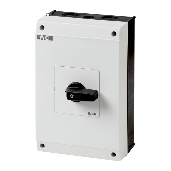 T5B-3-8342/I4 On-Off switch, T5B, 63 A, surface mounting, 3 contact unit(s), 6 pole, with black thumb grip and front plate image 3