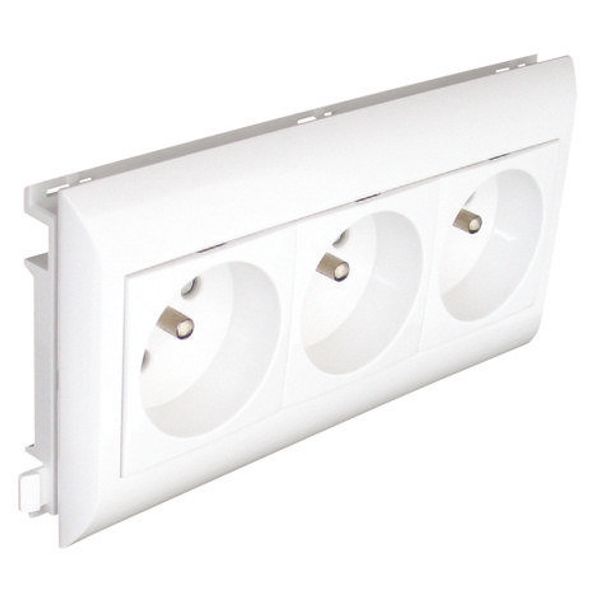 BLOCK 3 EARTH SOCKETS (FRENCH) L75 - 6 MOD WH image 1