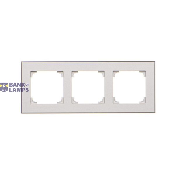 Triple frame, aluminum, black base image 1