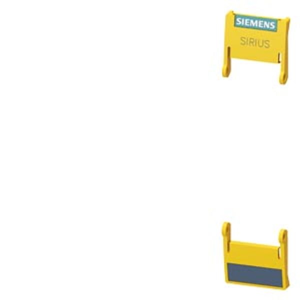 Hinged cover 22.5 mm, for SIRIUS devices in industrial DIN rail housing, yellow image 1