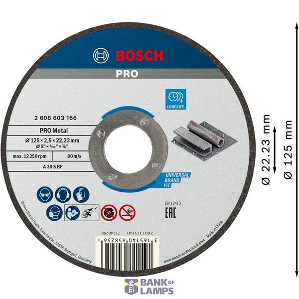 Standard for Metal straight cutting disc A 30 S BF, 125 mm, 22,23 mm, 2,5 mm image 2